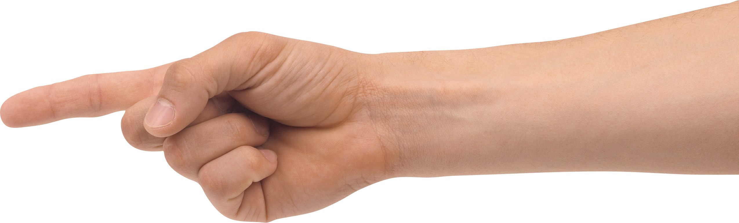 One Finger Hand Image Royalty Free Download - Hand Pointing Transparent Background (2549x771), Png Download