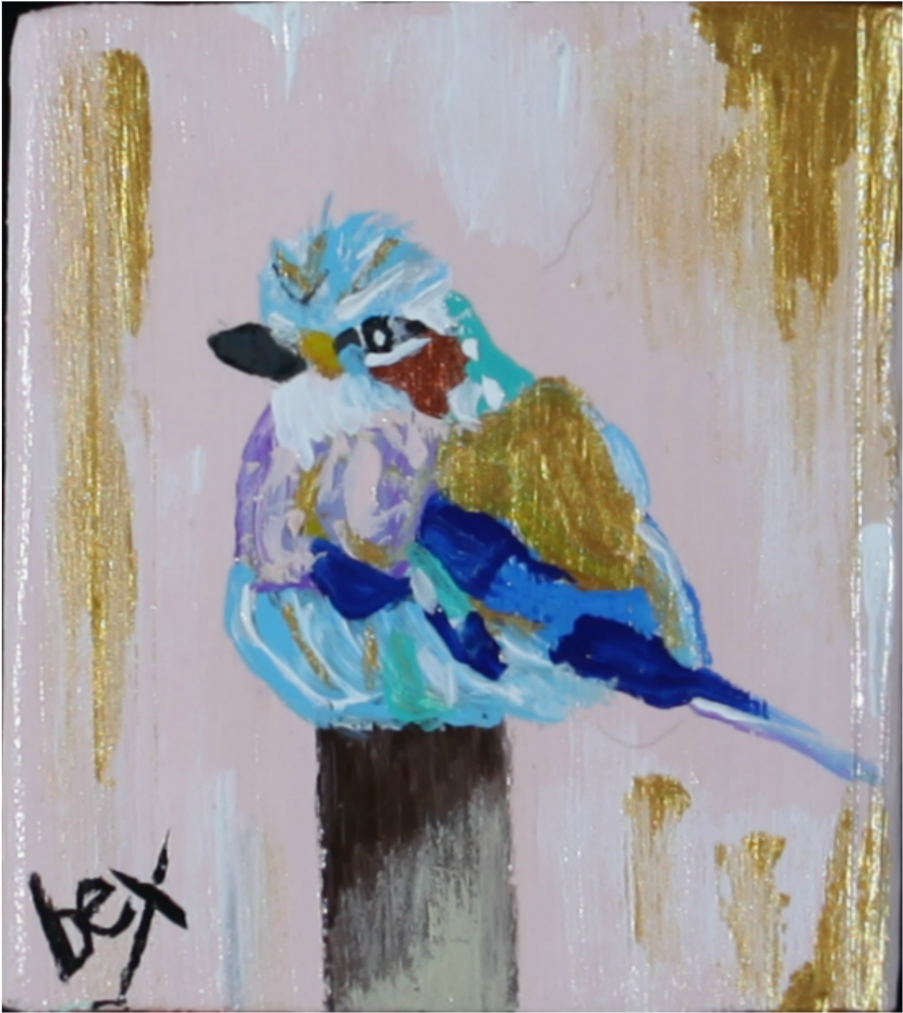 "lilac Breasted Roller" Around Back At Rocky's Place - Painting (1069x1200), Png Download
