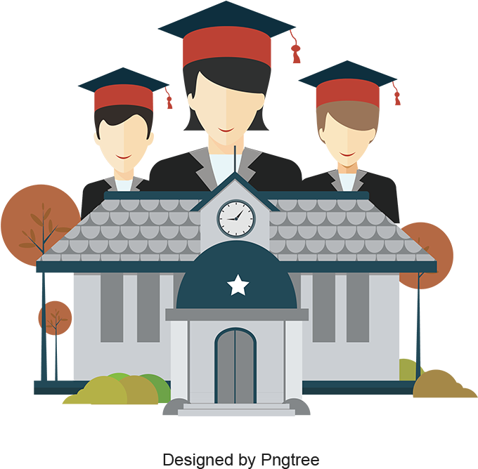 Graduate Material Design For School Students, Graduation, - School (800x800), Png Download