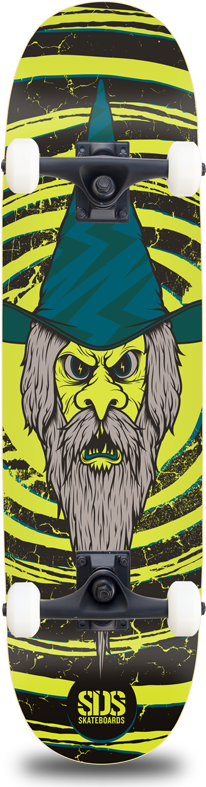 Monster, Lion, Wizard - Sds Wizard Complete Skateboard (400x800), Png Download
