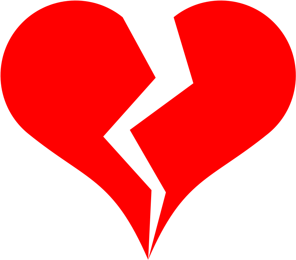 Clip Art Freeuse Stock Love Line Art Free Commercial - Broken Heart Clipart Png (854x750), Png Download