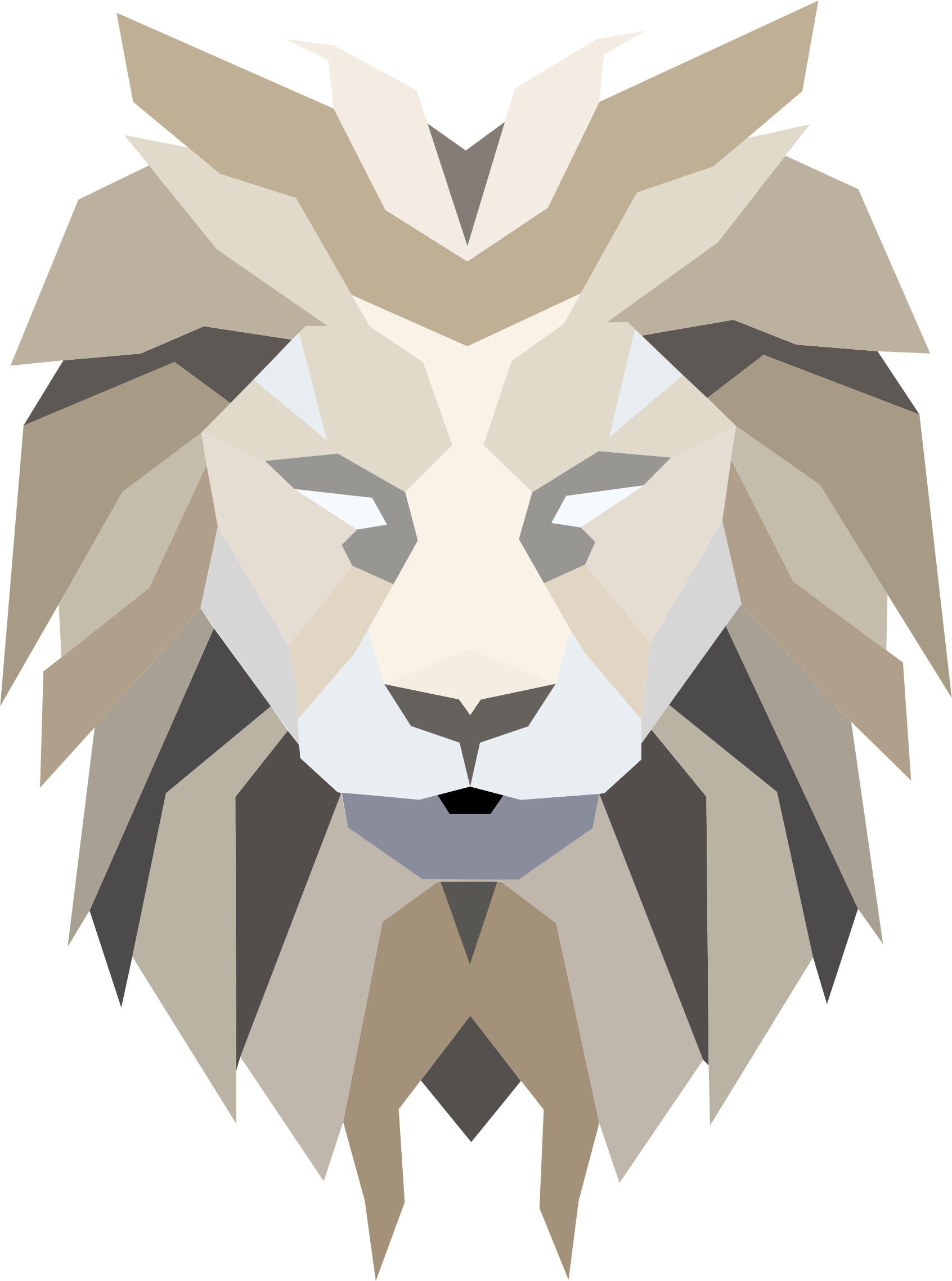 This Free Icons Png Design Of Polygonal Lion Face (1692x2275), Png Download