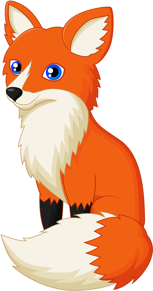 Drawing Red Fox Clip Art Transprent Png - Fox Clipart (709x1280), Png Download