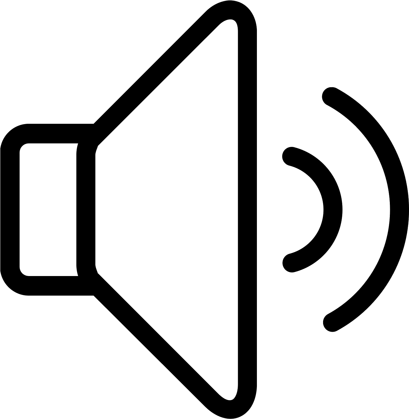 Loudspeaker - Volume Icon Png White (1600x1600), Png Download
