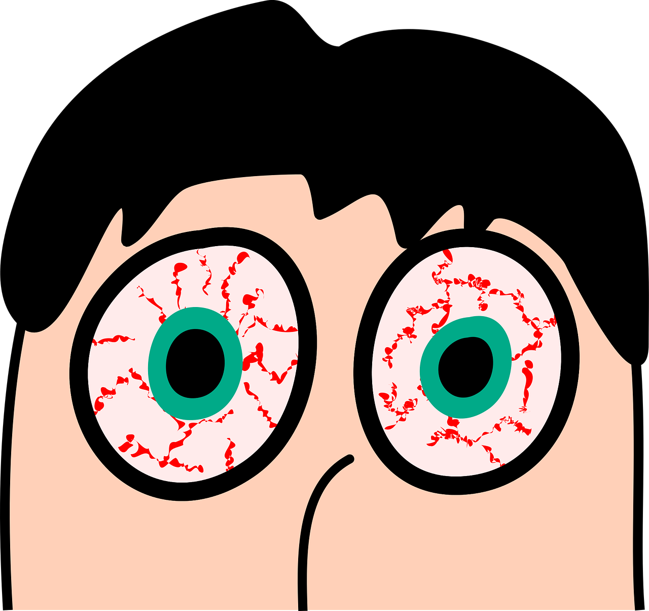 Brown Female Eyes Png - Sleepless Clipart (640x602), Png Download