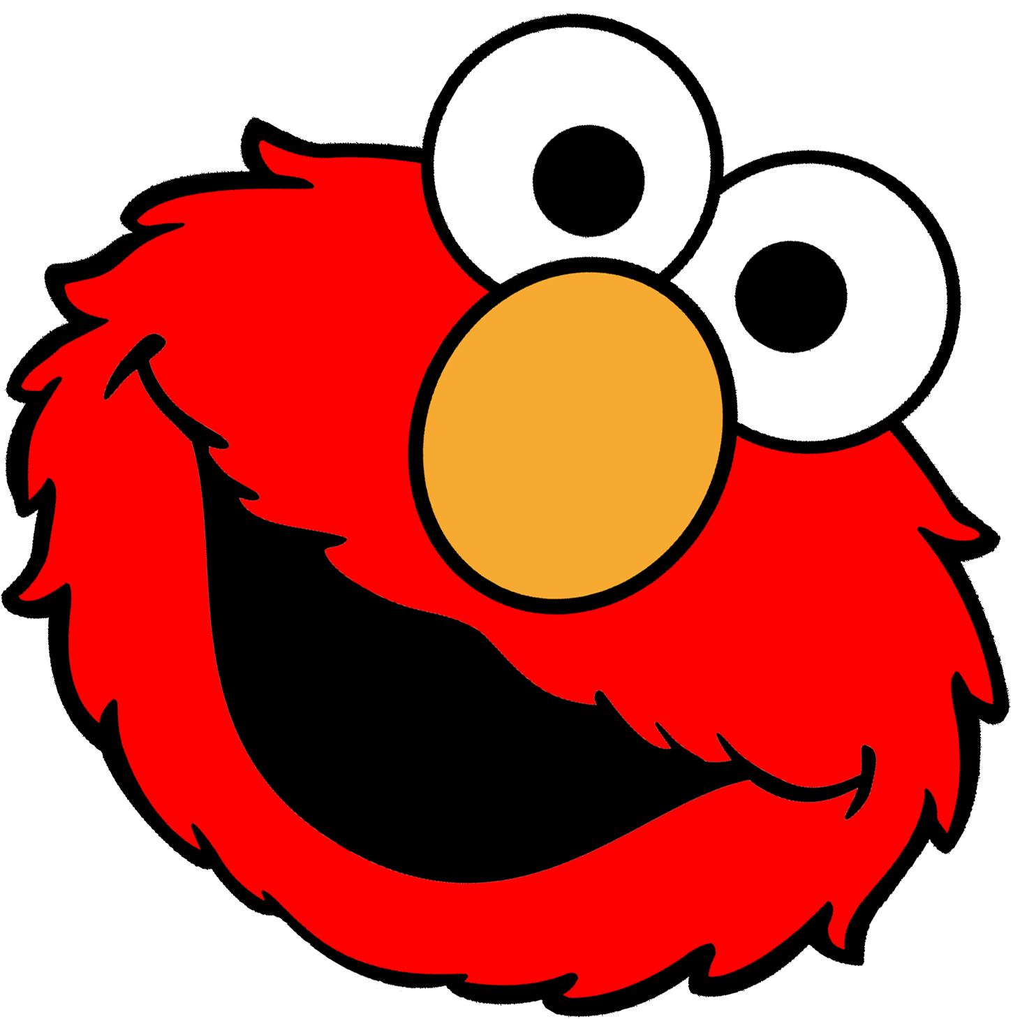 Graphic Transparent Stock Dot Clipart Elmo Party - Sesame Street Elmo Face (1466x1470), Png Download