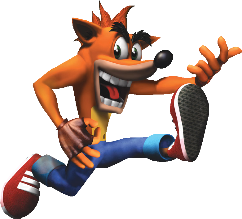 Crash Air Guitar - Crash Bandicoot Vs Pacman (841x741), Png Download
