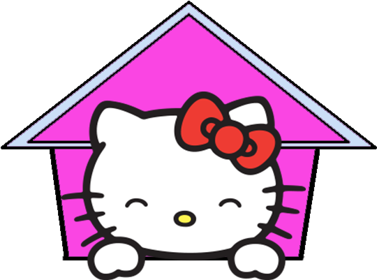 Hello Kitty Home - Crayola Hello Kitty Mini Coloring Pages (580x424), Png Download