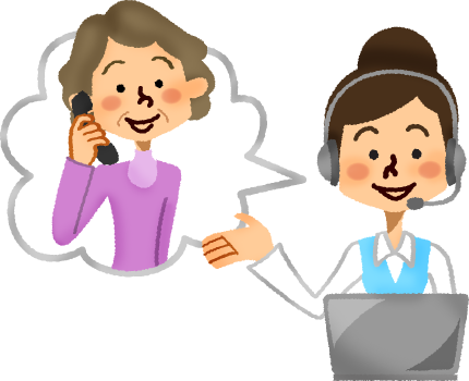 Svg Library Library Call Center Operator With Senior - Call Center Clipart (430x350), Png Download