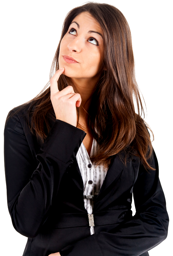 Thinking Woman Png (603x908), Png Download