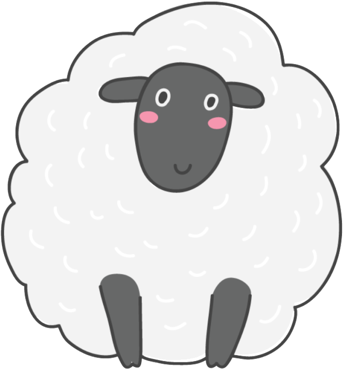 Hand Painted Cute Cute Little Sheep Vector - Vector Graphics (1024x986), Png Download