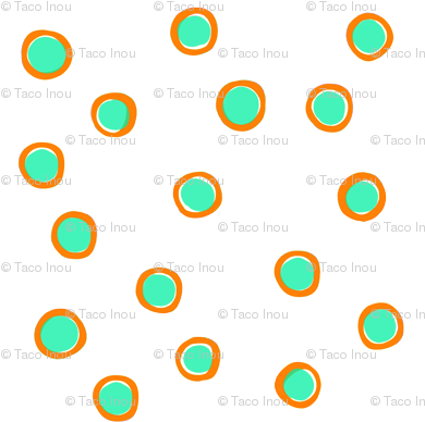 Watercolor Double Circle Orange Light Green - Circle (400x400), Png Download