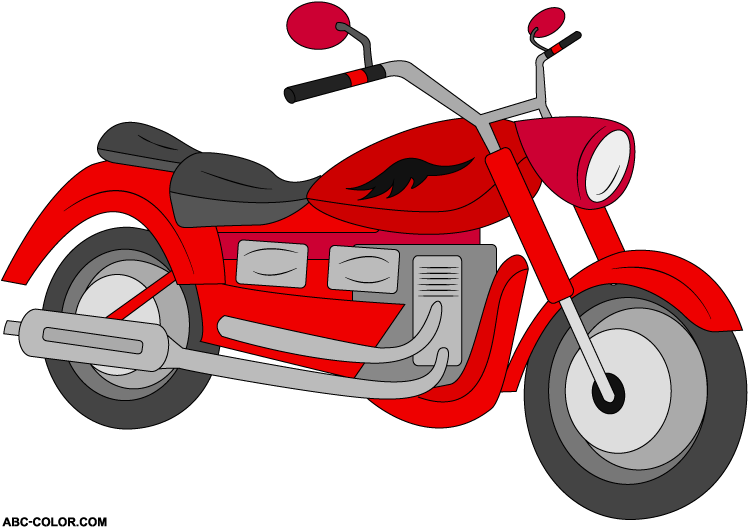 Download Bitmap Picture Motorcycle - Red Motorcycle Clipart (822x567), Png Download