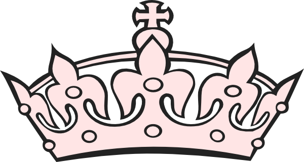 Black Princess Crown Png - Crown Clipart Black And White (600x321), Png Download