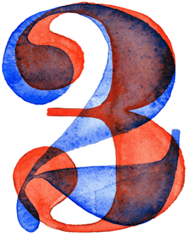 Number Watercolor Png (380x340), Png Download