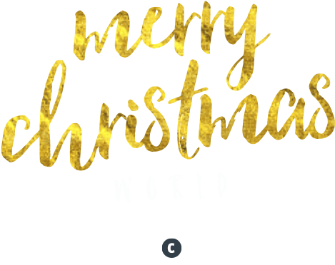 Gold Foil Merry Christmas (600x414), Png Download