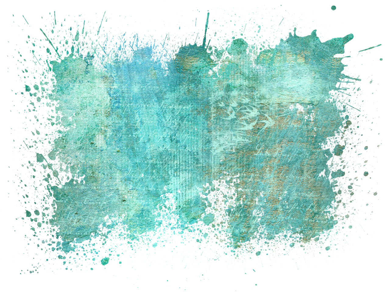 Newcastle Care Home With Just One Working Bath Between - Chic Aquamarin Und Goldwatercolor-muster Mousepads (1280x960), Png Download