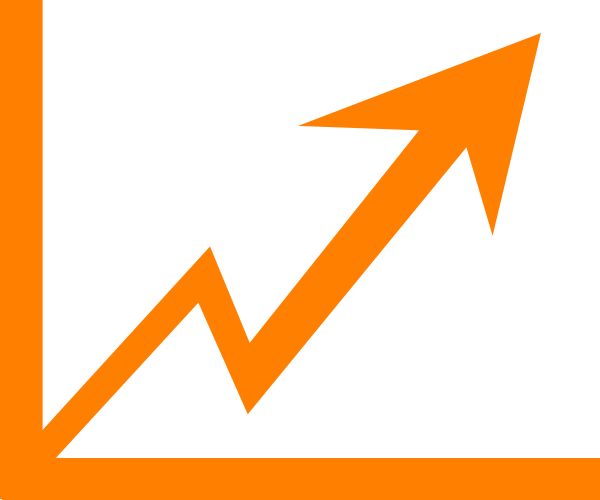 Graph Clipart Arrow Png - Increase Clipart (600x500), Png Download