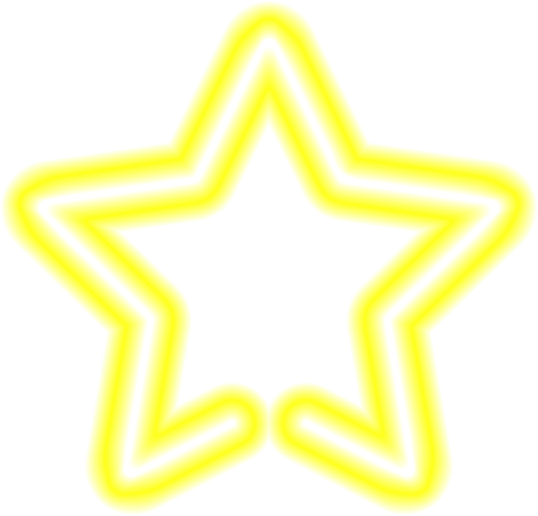 Neon Star Png - Yellow Neon Png (600x576), Png Download