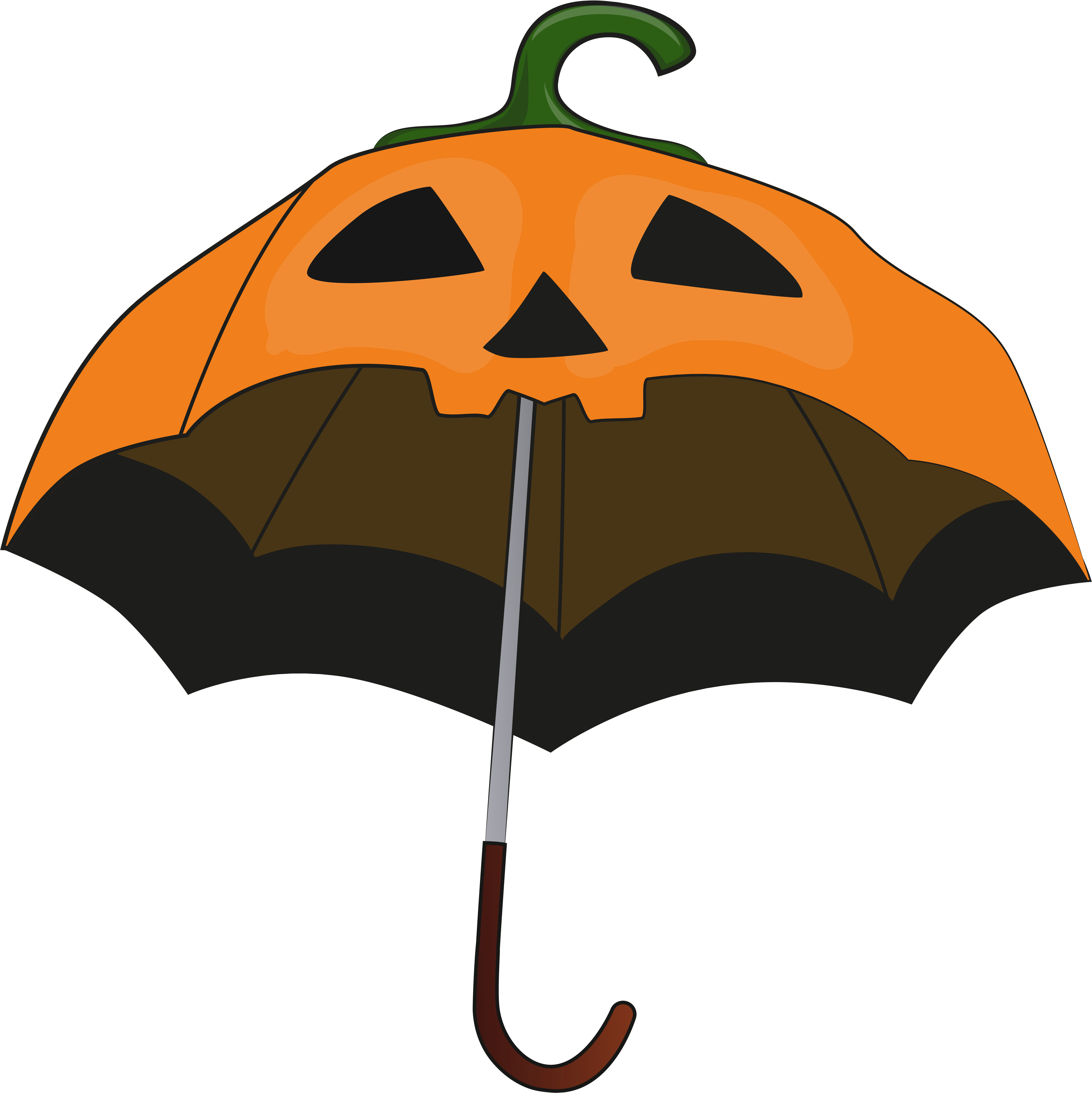 Halloween Pumpkin Umbrella Png Clip Art Image - Halloween Umbrella (6275x6276), Png Download