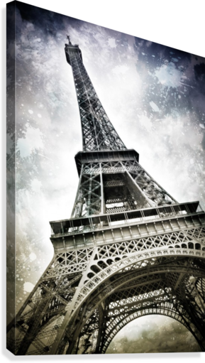 Modern-art Paris Eiffel Tower Splashes Canvas Print - Modern Art, Paris Eiffel Tower Splashes By Melanie (289x511), Png Download
