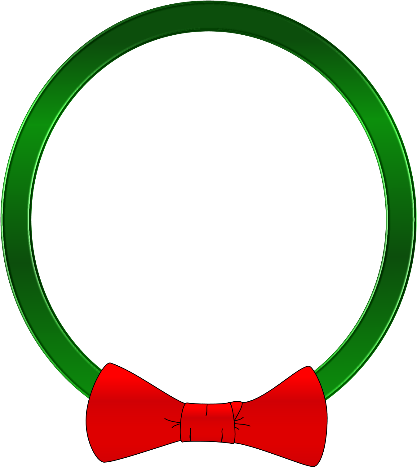 Christmas Clipart Circle - Circle Rebbon (1500x1800), Png Download