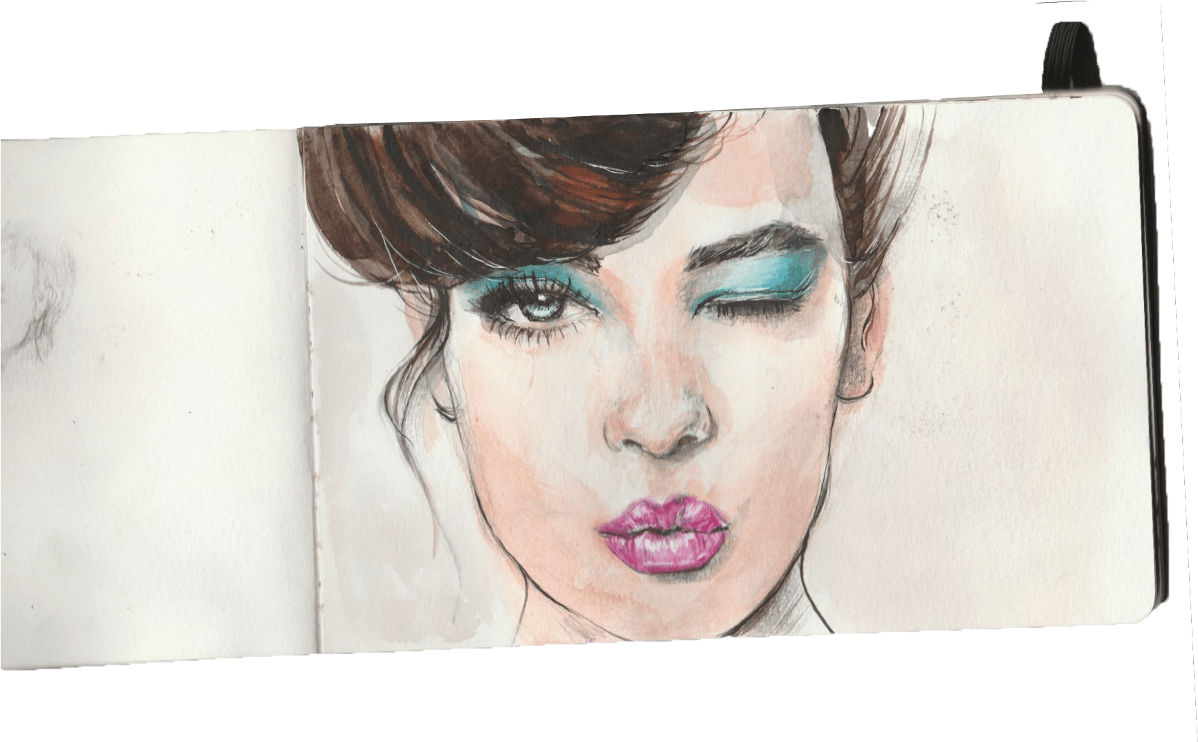 A Secret Sneak Peek - Fashion Illustration (1744x1073), Png Download