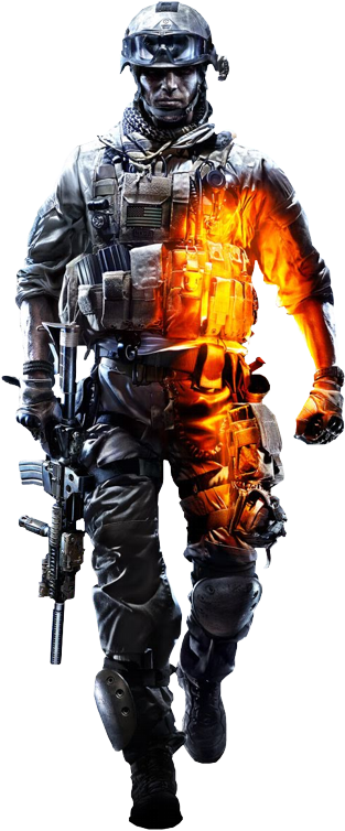 Battlefield Soldier Png (330x760), Png Download