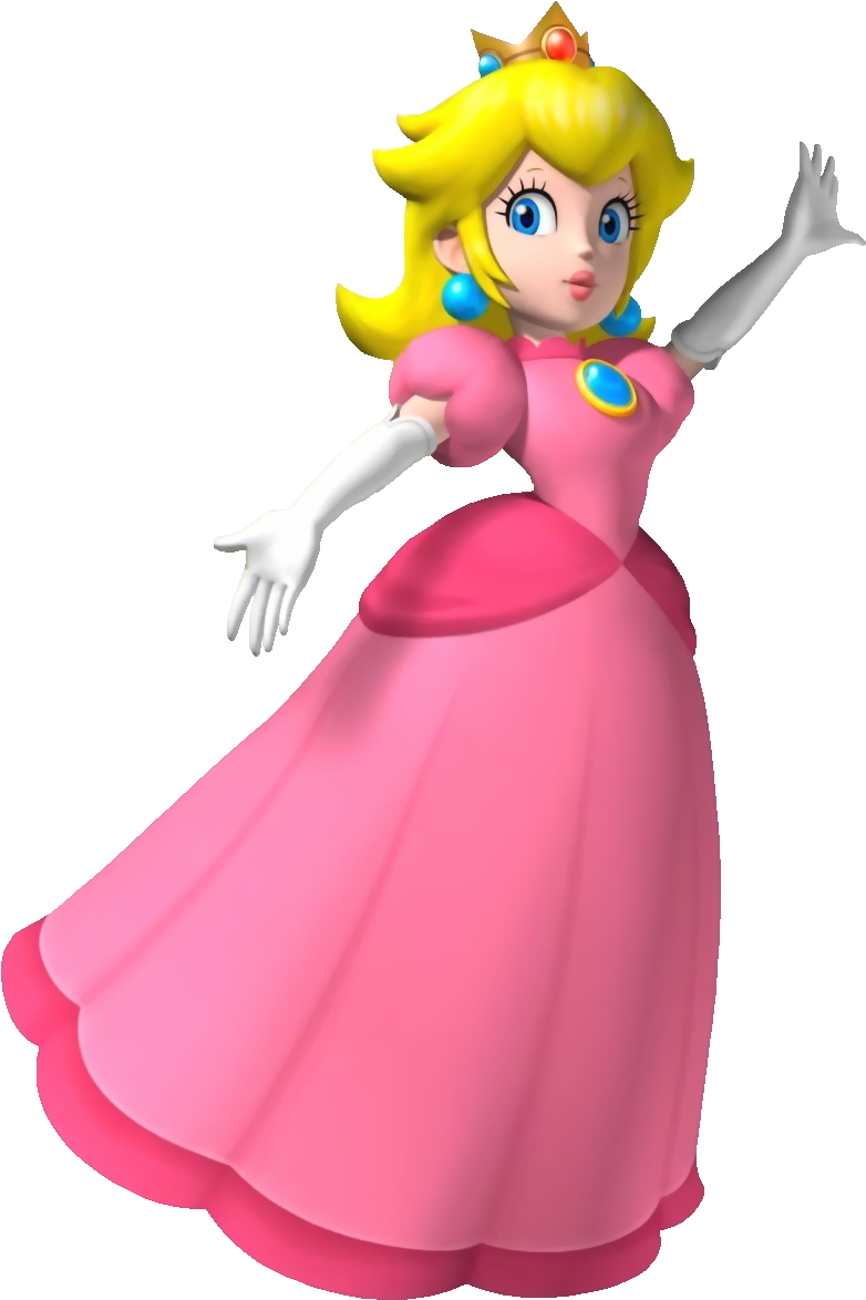 Clipart Royalty Free Stock Peaches Clipart Mario - Princess Peach Hair (800x1197), Png Download