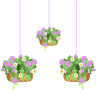 Hanging Flower Pots Illustration, Flowers, Pot, Hanging - Illustration (360x360), Png Download