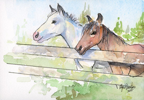 Bleed Area May Not Be Visible - Watercolor Sketch (600x416), Png Download