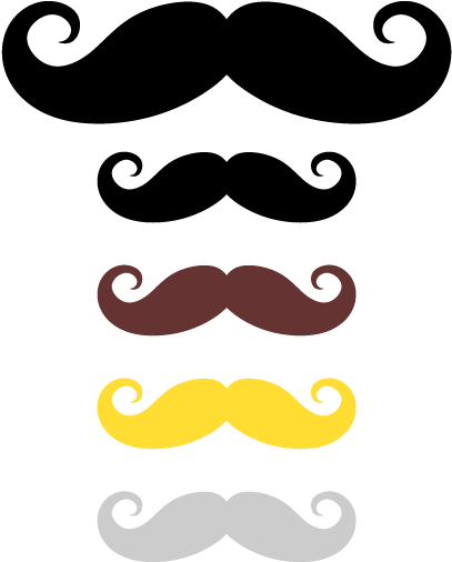 Curly Mustache Photo Booth Prop - Booth Props Printable Pdf (458x593), Png Download
