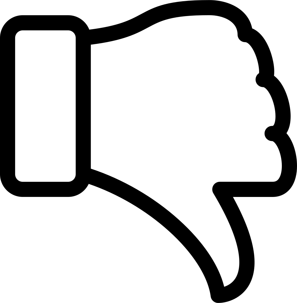 Thumbs Down Icon - Thumbs Down Vector Png (980x1000), Png Download