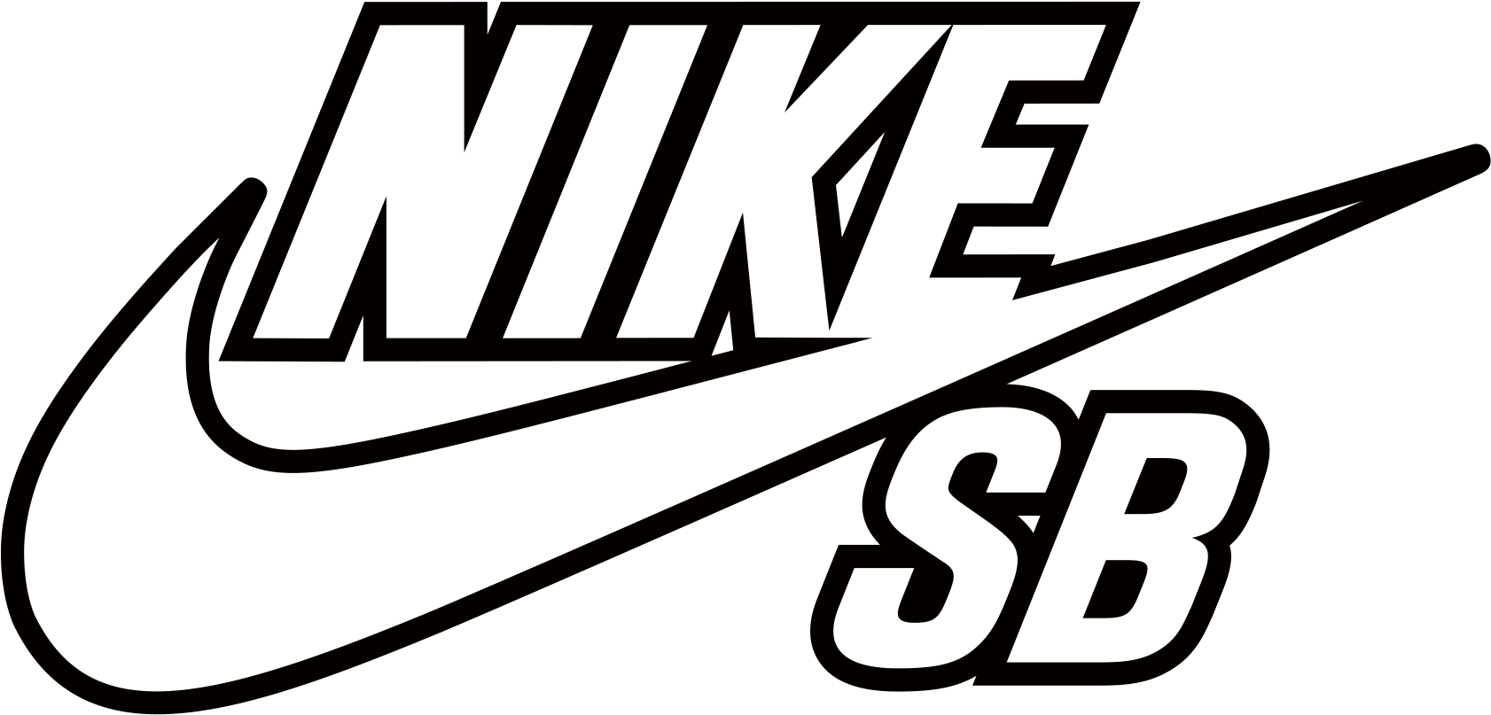 Nike Sb Logo Coloring Page - Nike Sb (1815x928), Png Download