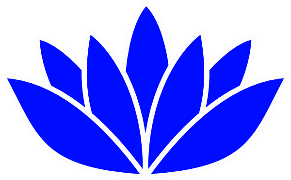 Blue Flower Clipart Blue Lotus - Blue Lotus Flower Png (600x372), Png Download