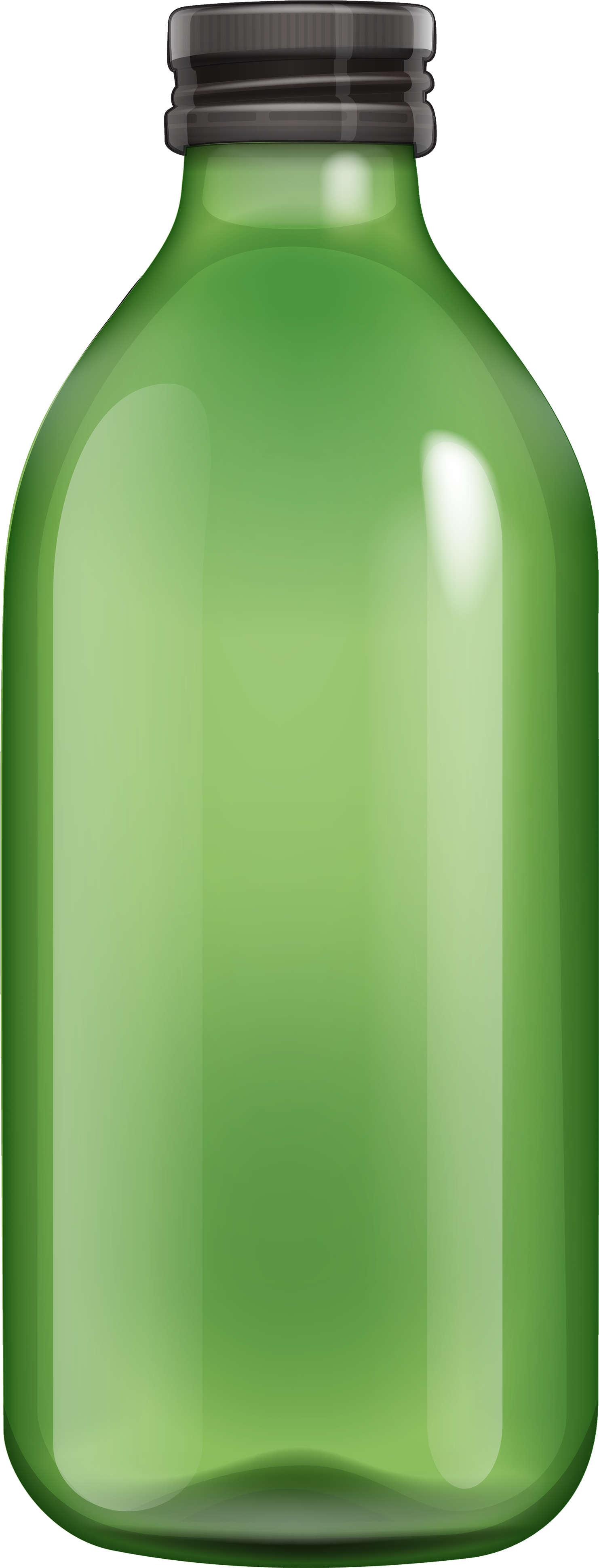 Green Bottle Png Clipart - Glass Bottle Clipart Png (1685x4000), Png Download