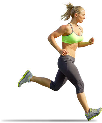 Woman Running Png (348x418), Png Download
