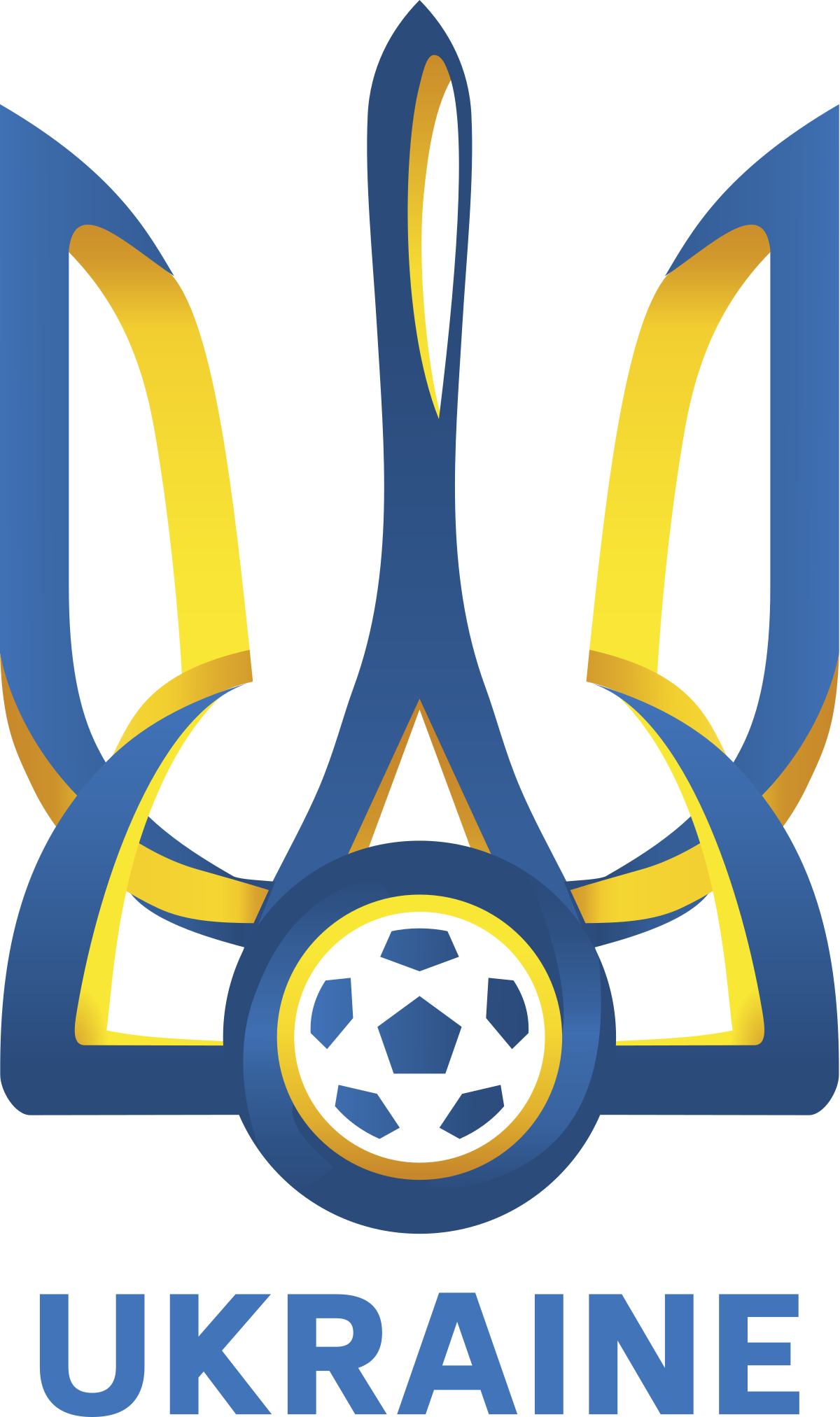 Telecharger Logo Football Manager - Ukraine National Team Logo (1200x2025), Png Download