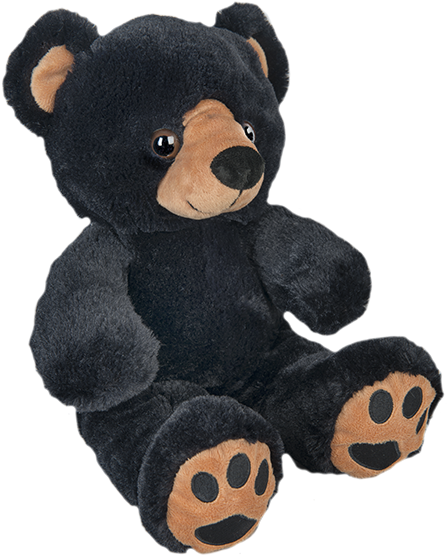 *new* Jr The Black Bear 8" L'ours Noir - Ourson Noir En Peluche (520x600), Png Download