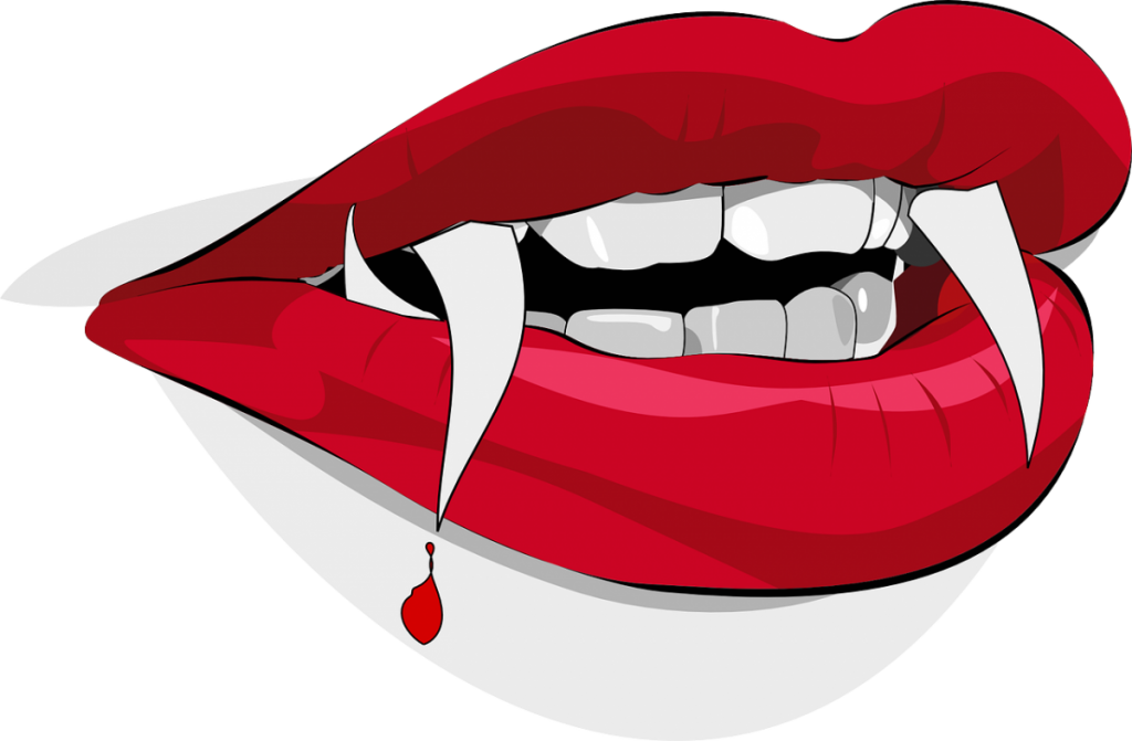 Vampire Teeth Free Png Image - Vampire Png (1024x671), Png Download