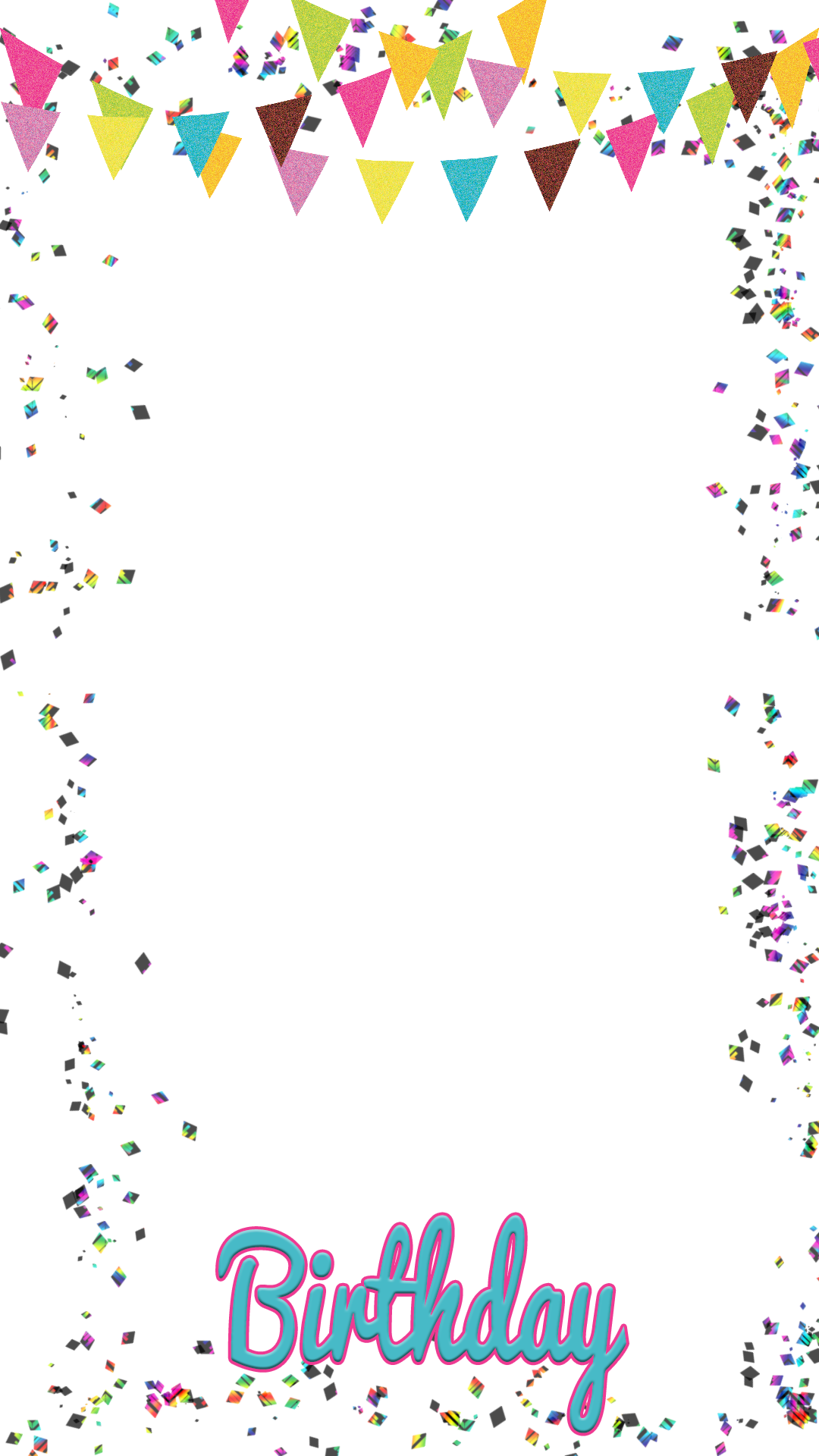 Crazy Confetti - Filterpop Birthday Png (1080x1920), Png Download