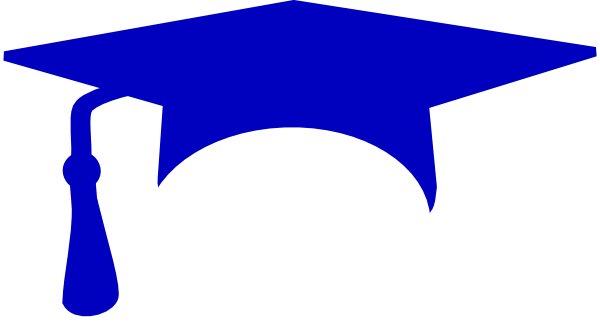 Royal Blue Graduation Cap Svg Clip Arts 600 X 322 Px (600x322), Png Download