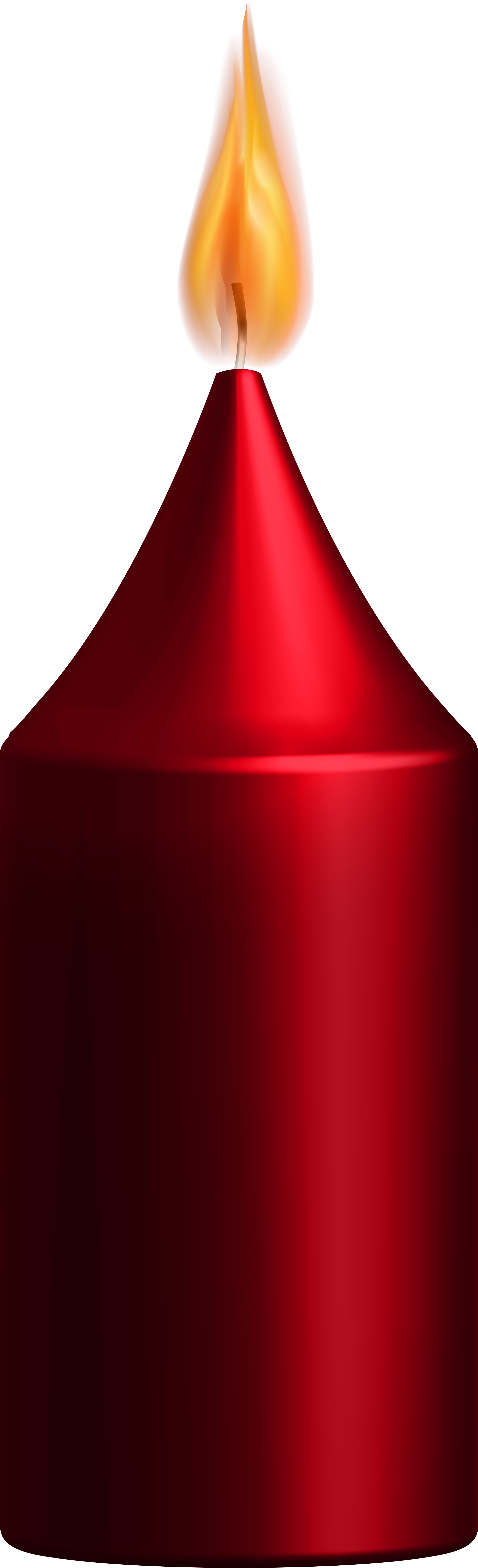 Red Candle Png Clip Art - Red Candle Clipart (2568x8000), Png Download