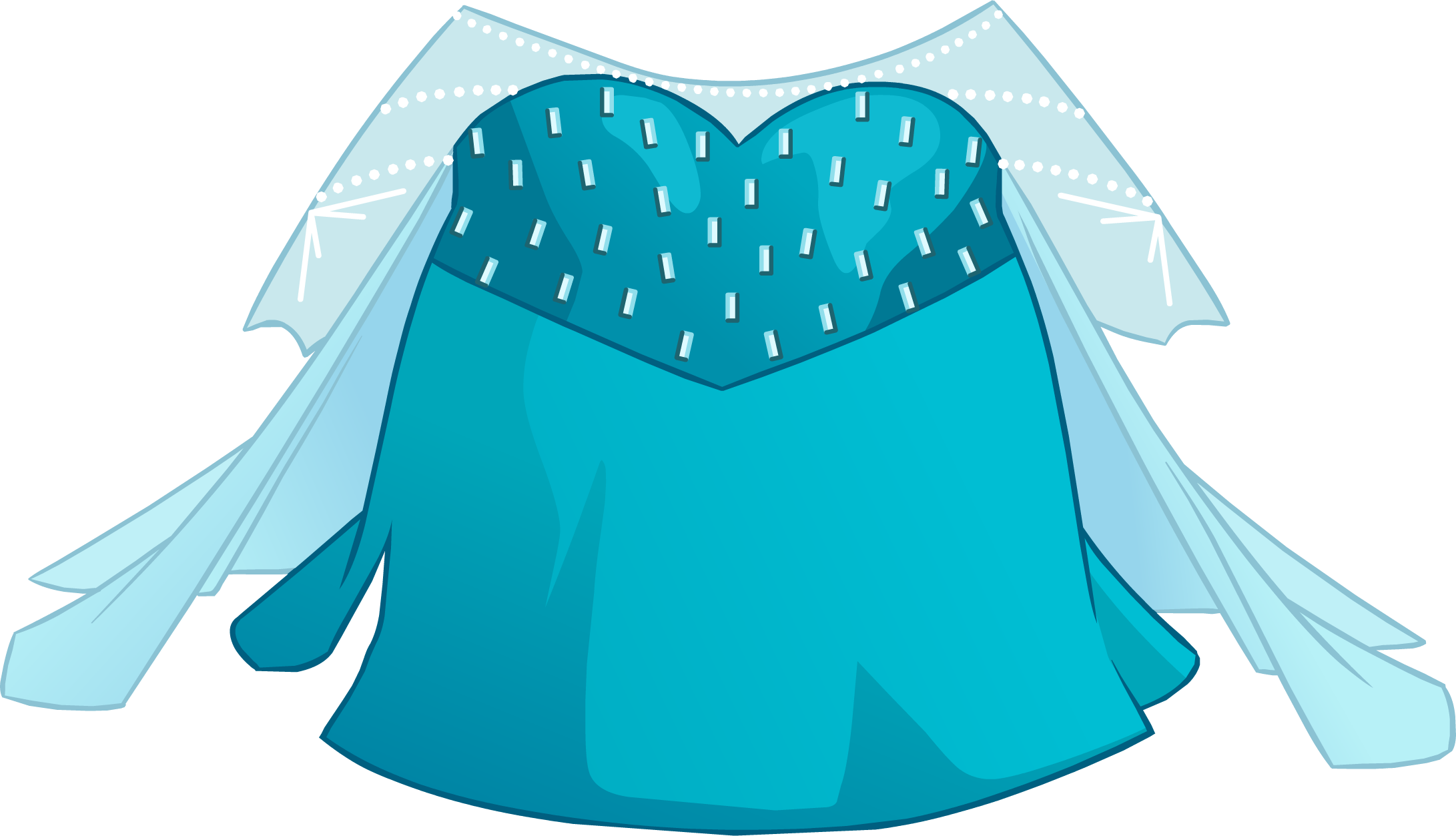 Elsa's Ice Queen Dress - Portable Network Graphics (2182x1253), Png Download