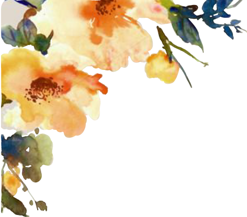 Watercolor Flower Cornerdesign Flor Flores Fall Autumn - Autumn Png Flower Watercolor (498x438), Png Download