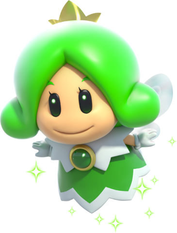 365px-green Fairy Artwork - Fairy Mario 3d World (365x480), Png Download