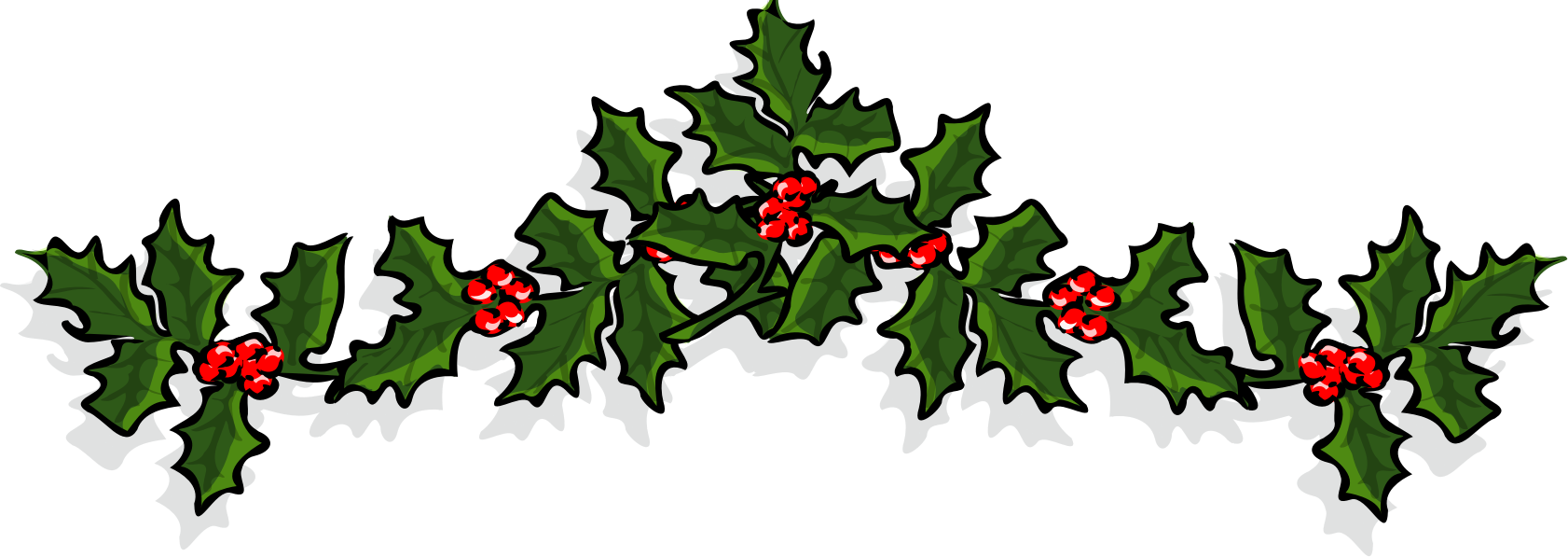 This Free Icons Png Design Of Holiday Holly (1682x597), Png Download