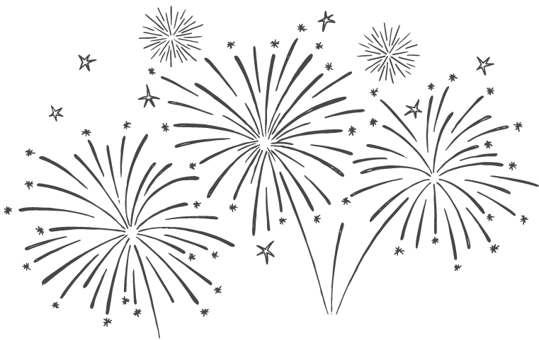 Fireworks Celebration Png Pic - Sketch (800x508), Png Download