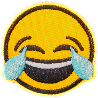 This Package Consists Of 8 Embroidered Patches With - Transparent Png Laughing Emoji (428x427), Png Download