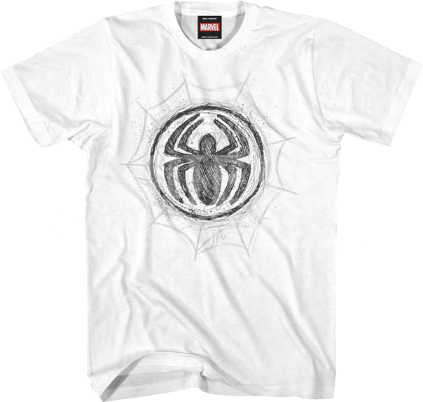 Spiderman Logo Sketch T-shirt - Colony House Band Shirt (603x603), Png Download